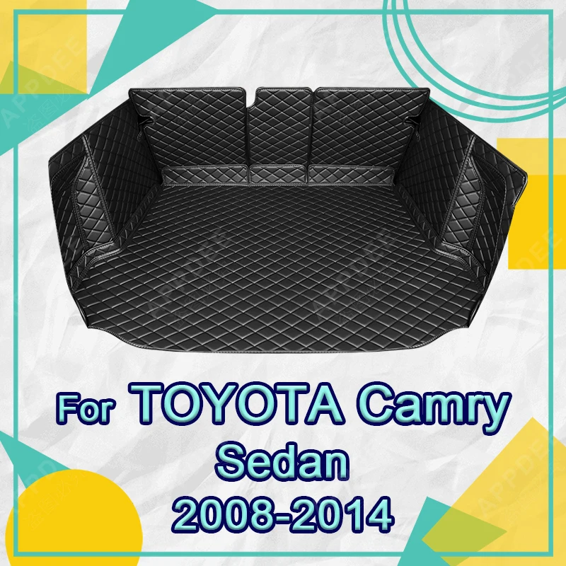 

Auto Full Coverage Trunk Mat For Toyota Camry sedan 2008-2014 13 12 11 10 09 Car Boot Cover Pad Interior Protector Accessories