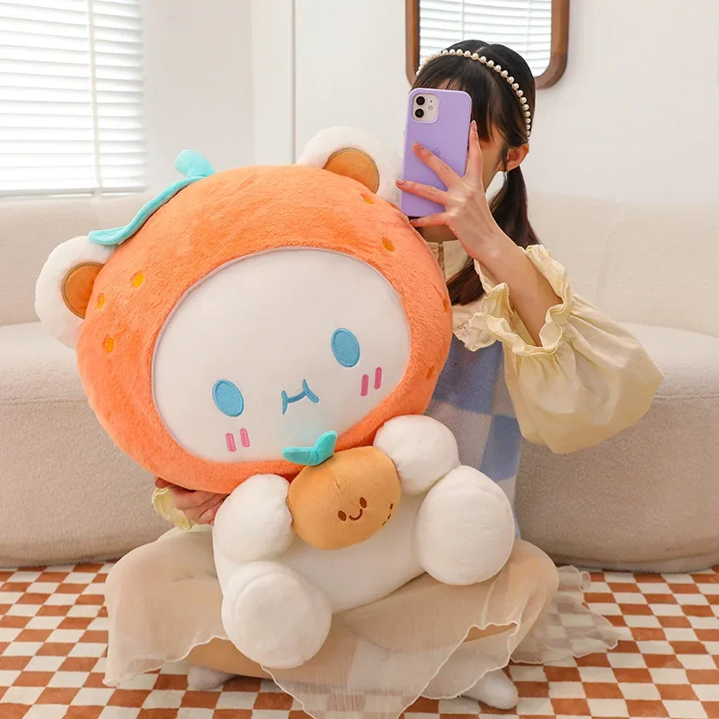 Fruit Cinnamoroll Dog Doll Anime Cartoon Sanrio Peach Orange Plush Toys Machine Dolls Scratching Machine Doll Birthday Gift Toy