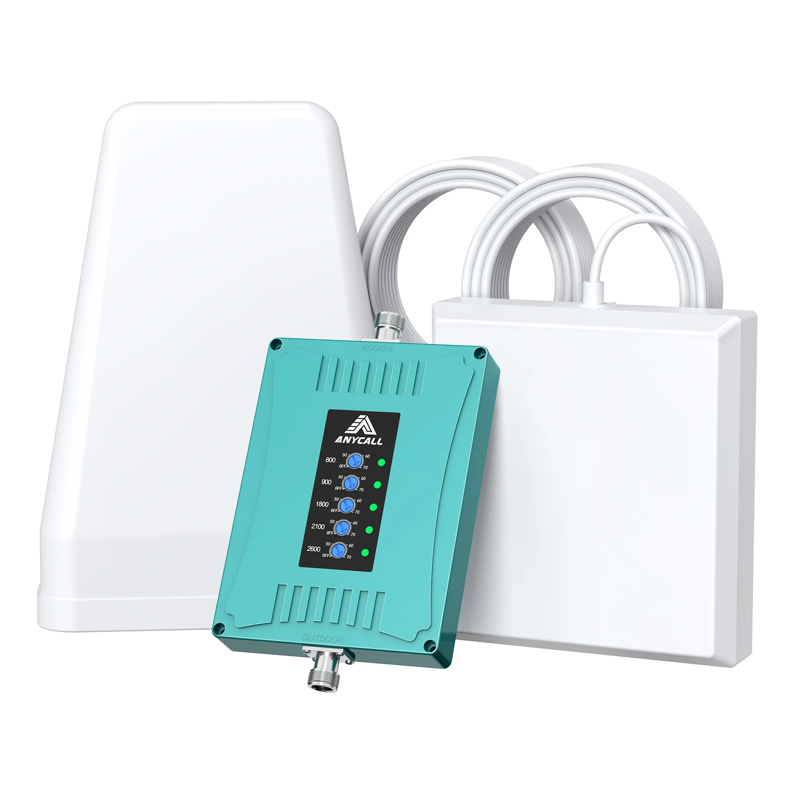 Усилитель сотового сигнала 3G 4G LTERepeater, Усилитель сотового сигнала, Усилитель сотового сигнала 800/9/1800/2100 МГц, 70 дБ, 2G ретранслятор, усилитель