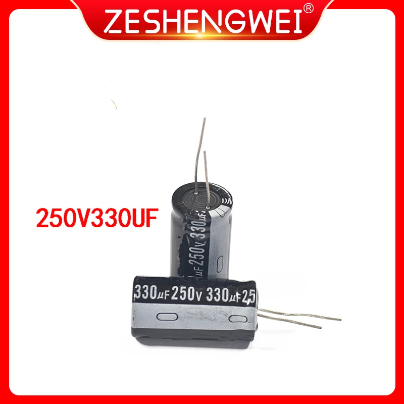 5PCS 250V 330UF Aluminum Electrolytic Capacitor 330UF 250V 18*35mm NEW Electrolytic Capacitor Size：18x35