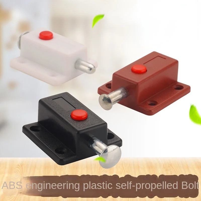 Description Picture 2 of item2PCS New Automatic Rebound Latch Anti-theft Furniture Accessories Plastic Spring Telescopic Positioner Door Stopper