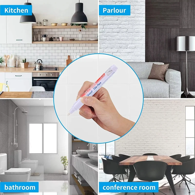Grout Pen Waterproof Tile Marker Wall Seam Pen Tiles Floor Bathroom Decontamination Seam Repair