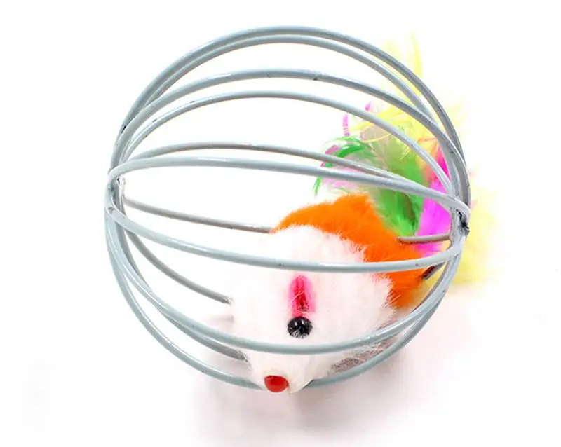 1pc Pet Cat Toy Funny Mouse In Cage Cat Interactive Toy Cat Play Toy Cat Mouse Toy Pet Supplies Pet Accessories