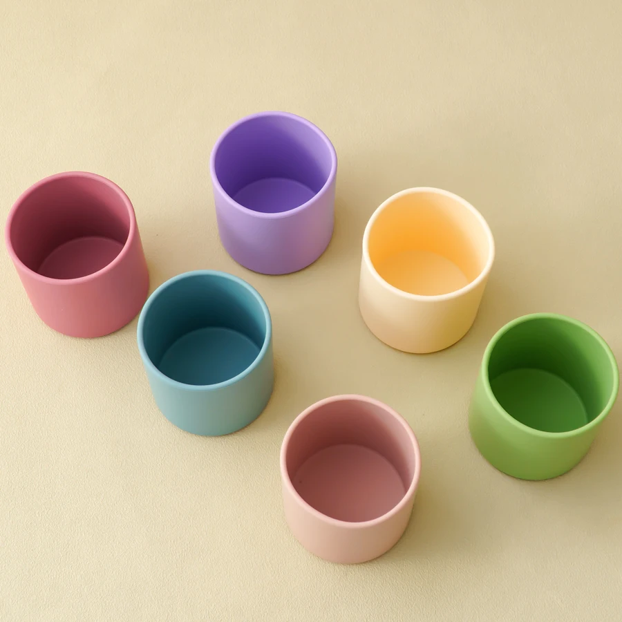 1PCS Baby Learn To Drink Cup Drinkware Silicone Cups For Toddlers & Kids LeakProof Child Water Cup Bottle Feeding Cup Baby Stuff 4