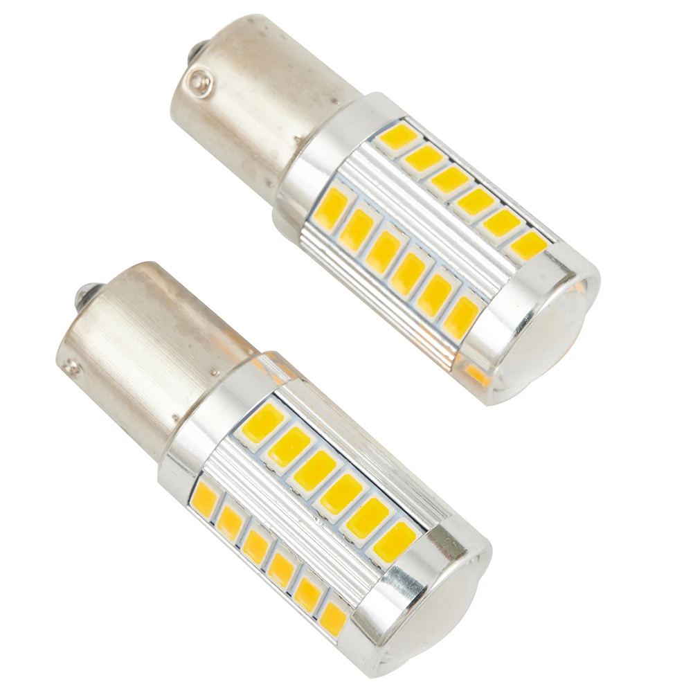 

2X 1156 LED Amber Yellow Turn Signal Blinker High Power Light Bulbs Auto Accessories Car Daytime Running Light Bulb