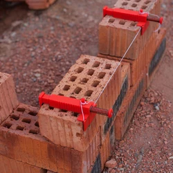 Bricklaying Construction Tool Liner Wall Builder Building Wire Frame Brick Liner Runner Wire Drawer Fixer Fixture Building 2pcs
