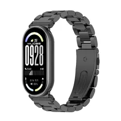 Elegant Metal Strap Bracelet - Mi Band 10 9 8 (Black 3)