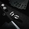 Poker card ring, men's trendy square, red heart, spade, and peach ring, high-end original design 3