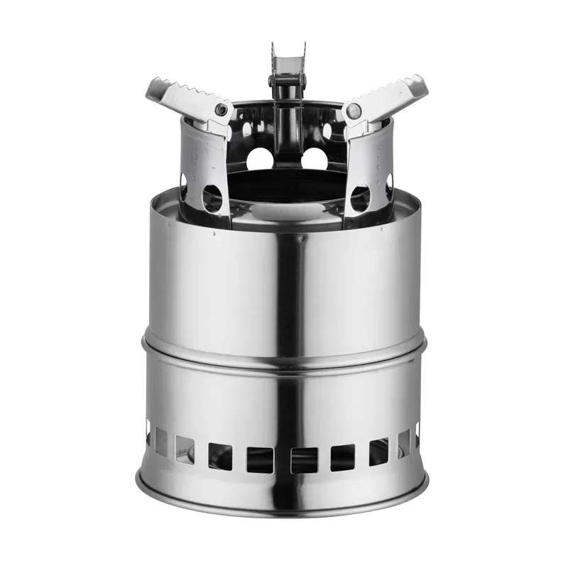 

Outdoor Wood Gas Wood-burning Stove Portable Folding Firewood Stove Camping Gasification Furnace Windproof