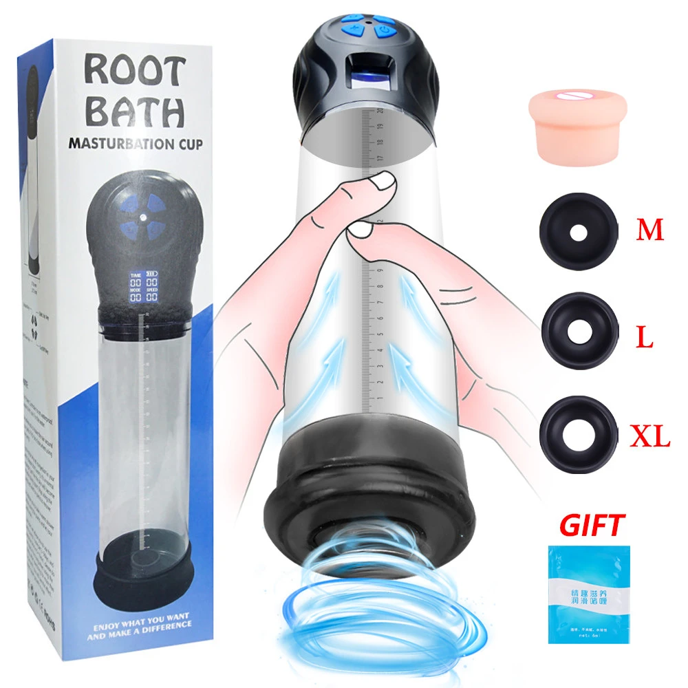 Electric Penis Pump Vacuum Pump For Men Sucking Machine Penis Enlarger Extender Erection Male Masturbation Toys Erotic Products - Pumps and Enlargers