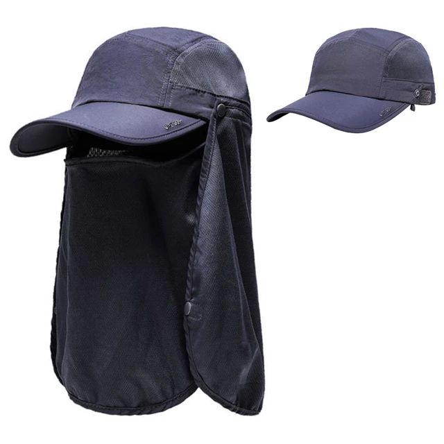 Hat With Neck Flap Men Summer Upf50 Breathable Fisherman Camping