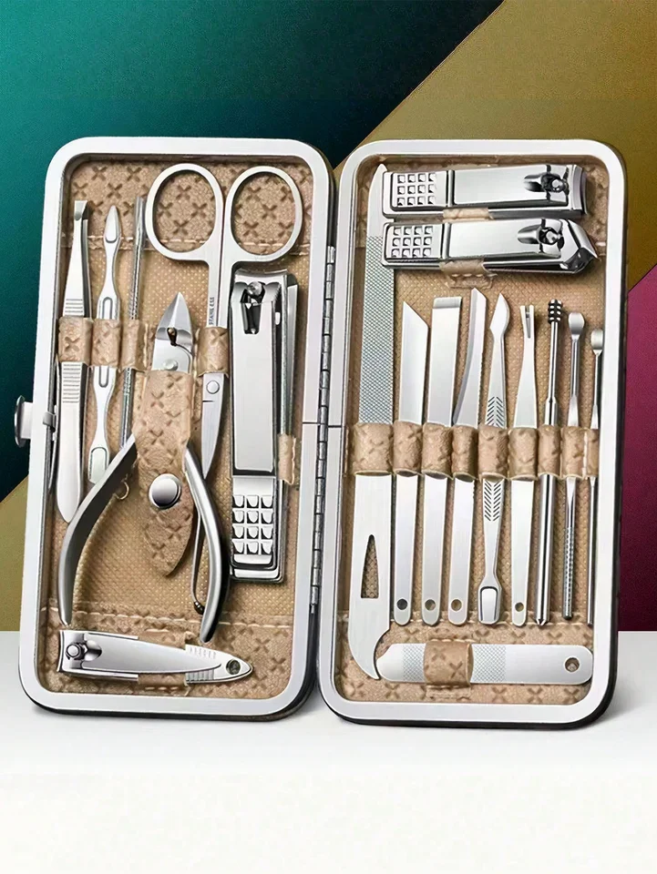 Manicure Pedicure Set,Professional Toenails Cuticle Cutter Clipper Fingernails Grooming Kit-Stainless Steel Nail Clippers Set Tr