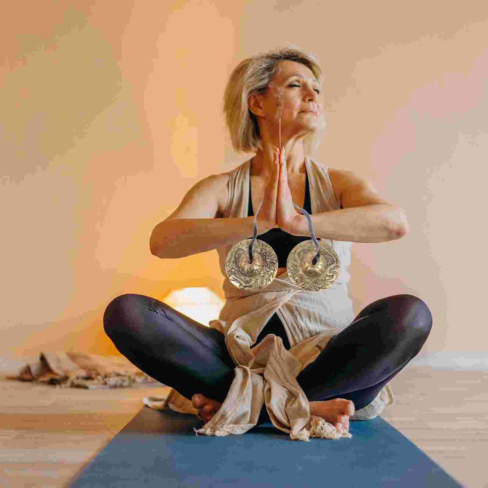 

Nepal Handmade Pure Copper Touch Bell Touch Bell Copper Yoga Bells For Meditation Touch Bell Cymbals Chime Storage Bag Color