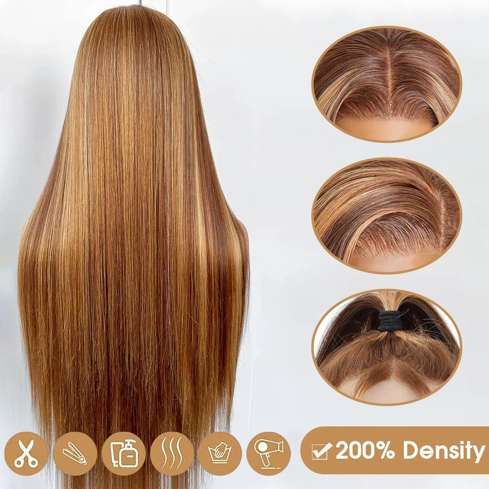 Wear Go Glueless 4/27 Highlight Straight Pre Cut 4x6 Glueless Wig Human Hair Pre plucked Brazilian Remy Hair Wigs Ready To Wear 2