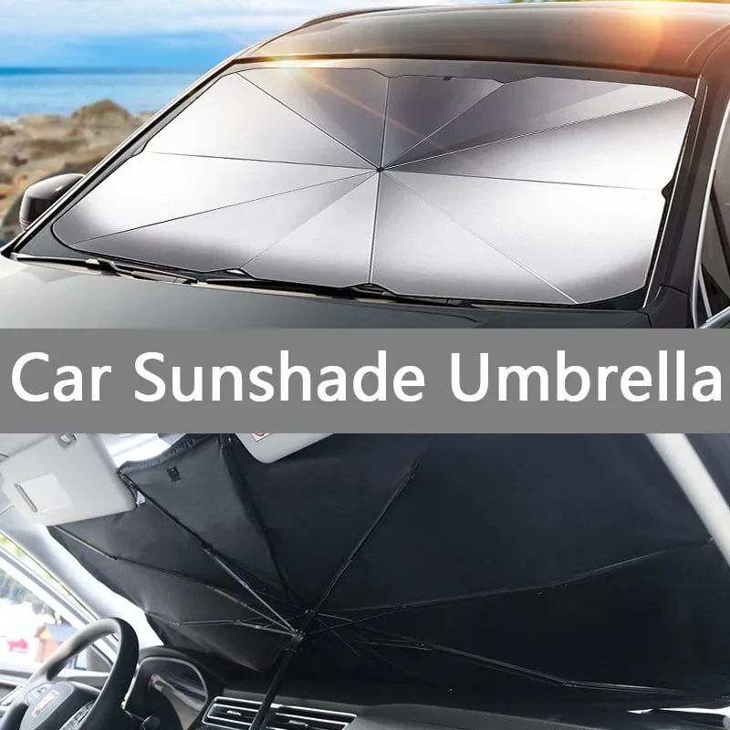 Foldable Car Sunshade Umbrella for Front Windshield UV Protection