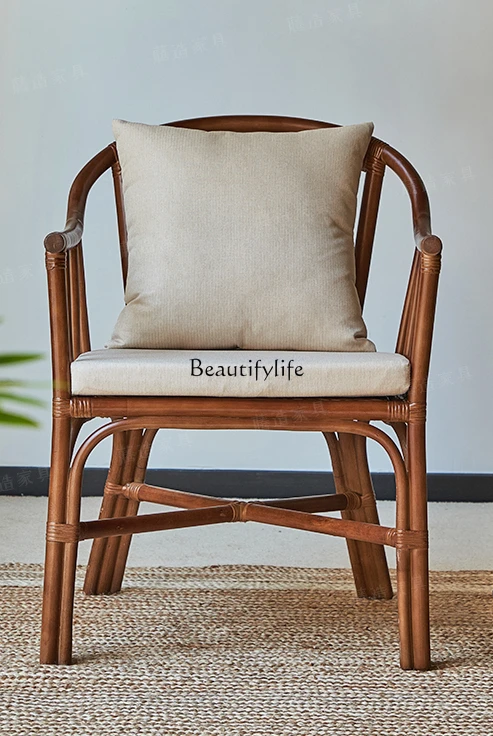 

Спинка средней древности из ротанга, кресло для отдыха на балконе, кресло в китайском стиле