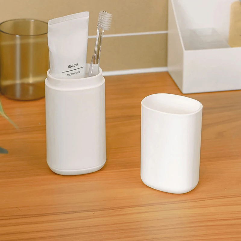 Simple Mouthwash Cup And Toothbrush Travel Storage Case_voghion.com