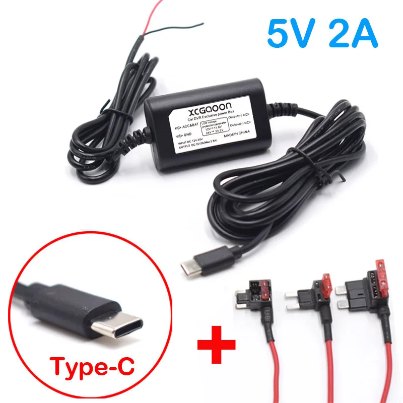 ตัวเลือกสินค้า สายชาร์จกล้องรถยนต์ 5V 2A พร้อม Micro & Type-C 3 เมตร