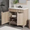 Miles Vanity, White Walnut bathroom sink cabinet 5