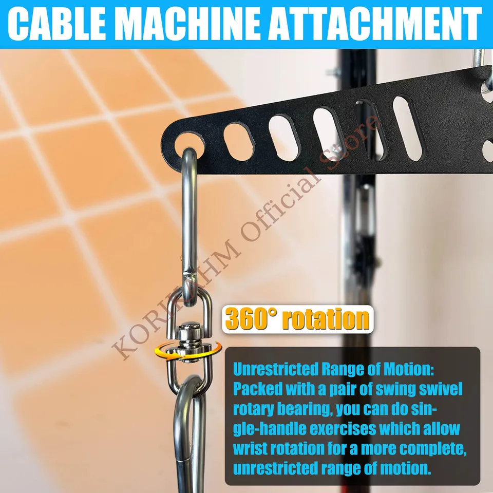 Barre tirage double poignée rotative biceps - triceps Fit & Rack