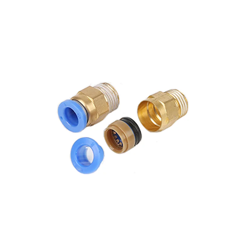 Pneumatic Fitting Connector 10PCS PC 4mm 6mm 8mm 10mm 12mm Thread 1/4" 1/8" 3/8 1/2 Hose Fittings Pipe Quick Connectors
