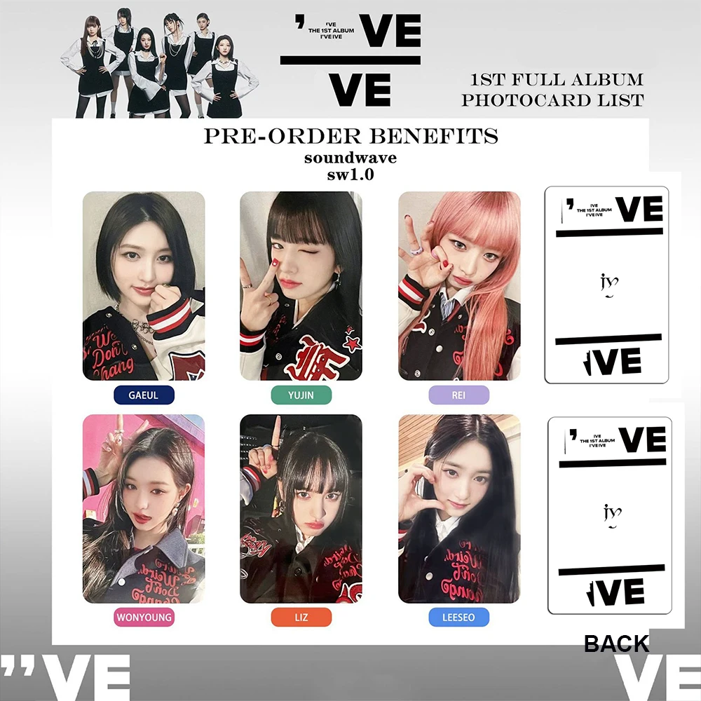 

KPOP IVE I’ve IVE Album SOUND WAVE Special Photocards Kitsch WonYoung LIZ YuJin Two-Sided Bright Film LOMO Cards DIVE Fans Gifts