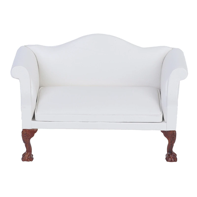 

Масштаб 1:12, миниатюрный диван для кукольного домика, двойной диван для кукольного дома, мебель для декора гостиной