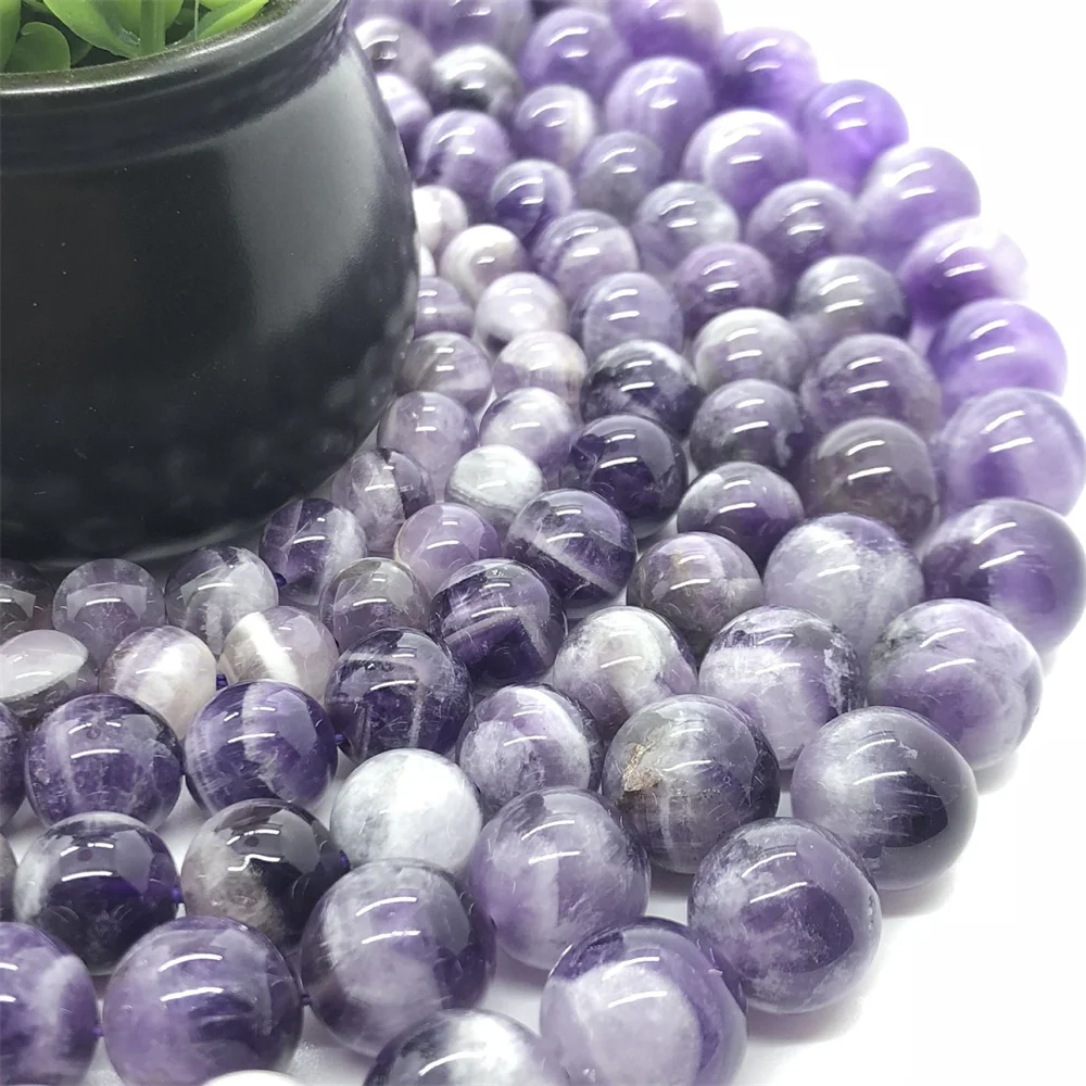 

Natural Crystal Dream 4-12mm Amethyst Beads for Jewelry Making Manual DIY Necklace Bracelet Charm Fashion Push Accessories
