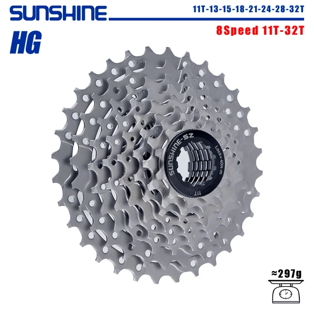 SUNSHINE Bicycle Cassette 8/9/10/11/12 Speed Mountain Bicycle Freewheel Bicycle Sprocket HyperGlide system For Shimano/SRAM 8 Speed 11T-32T