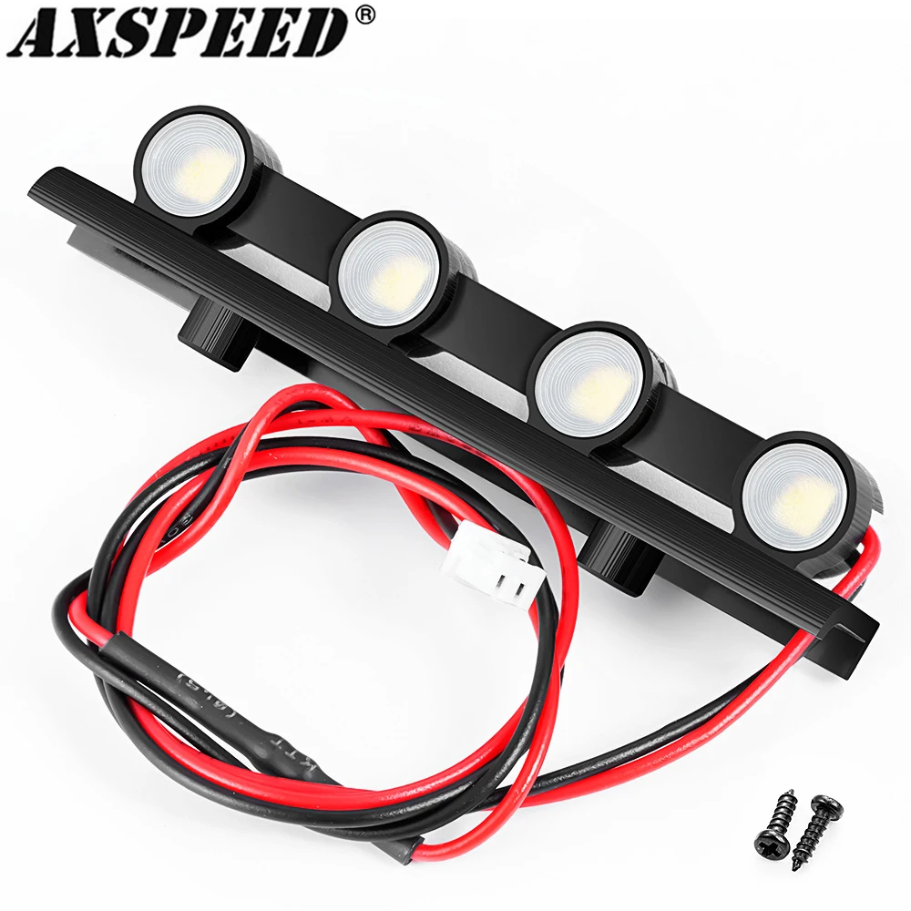 Axspeed Plastic Roof Light Led Lights Bar Fari Spotlight Fanali Posteriori Per 1/18 Rc Crawler Trx4M Bronco Defender K10 Parts