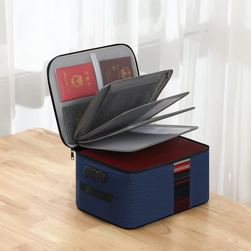Multi-layer Multi-functional ID Storage Bag Simple Travel Passport Bag Family ID Storage Stationary Organizer Desk