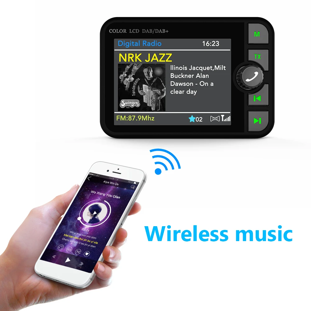 Stereo Dab Radio 2,4 Zoll LCD-Farbbild schirm Digital Signal Broadcast Adapter  Dab Bluetooth MP3-Player nur für Europa Australien - AliExpress