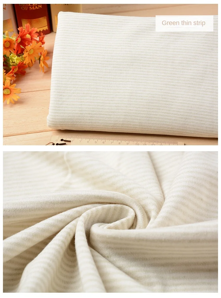 Colored Cotton Knitted Fabric Elastic Natural Childrens Clothing Urinary Pad Blanket Mask Hat Fashionable Design Sewing Cloth