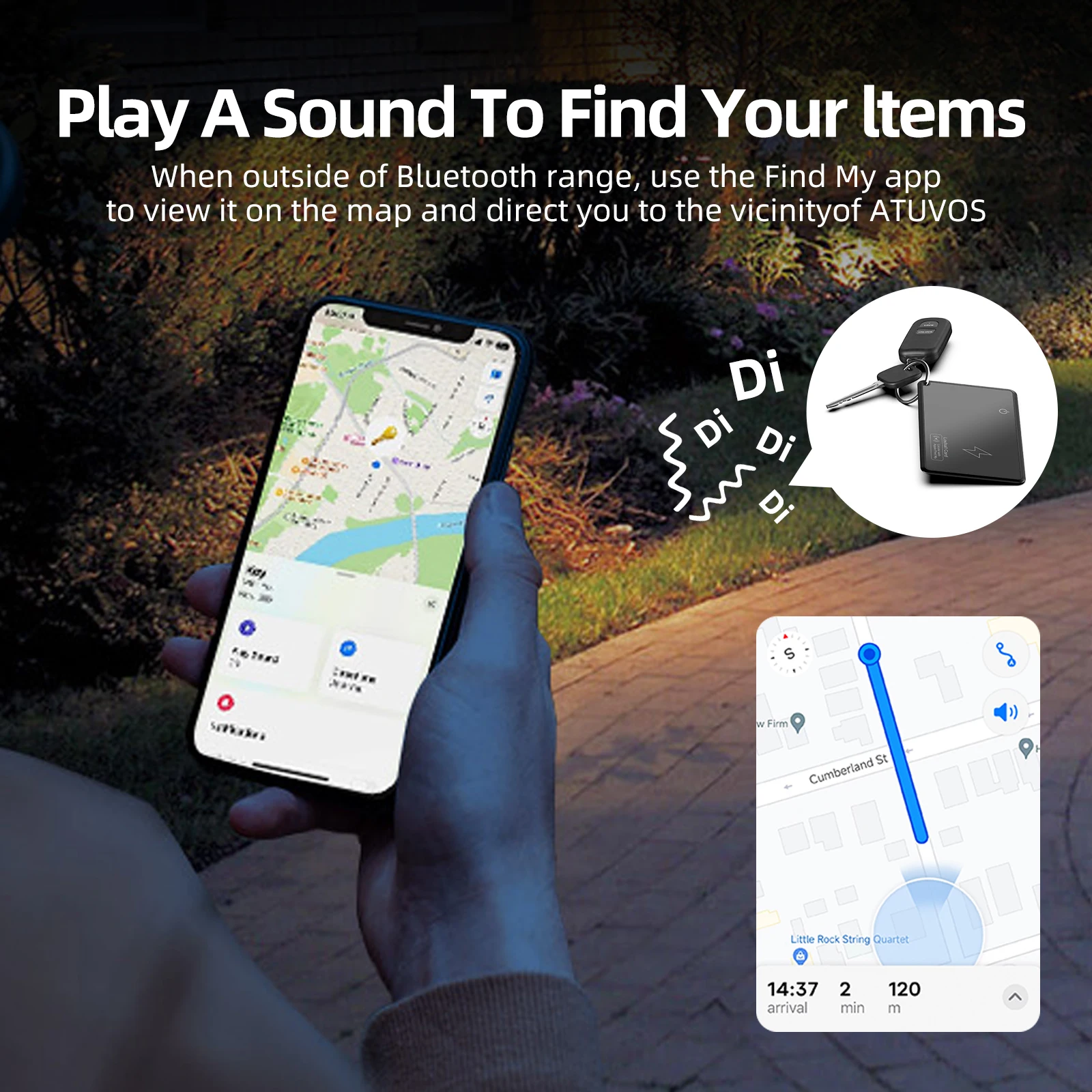 Wallet GPS Tracker Card Finder Works with Apple Find My Finder Locator For Lugga