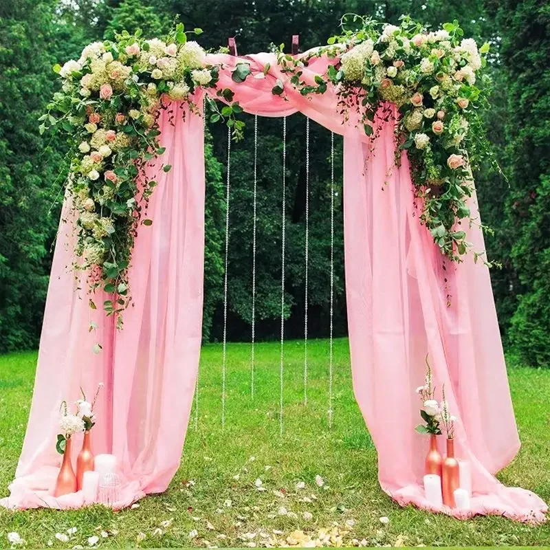 Wedding Arch Drape Chiffon Fabric Draping Curtain Drapery Wedding Stage Backdrop Ceremony Reception Hanging Decoration