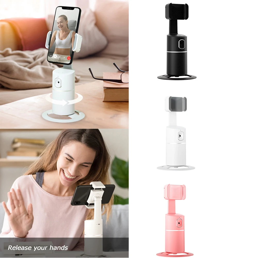 

Auto Face Tracking Gimbal Stabilizer Phone Tripod Accessories 360 Rotation Live Smart AI Follow-Up Photo Vlog Video Recorder