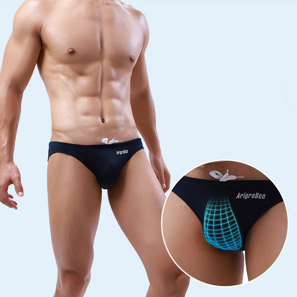 Brand Men Swimming Trunk Surf Board Shorts Swim Pant Tether Swimwear Sexy Pouch Bikini Brief Summer Bathing Suit Mid Waist men swimsuit male swim rash guard