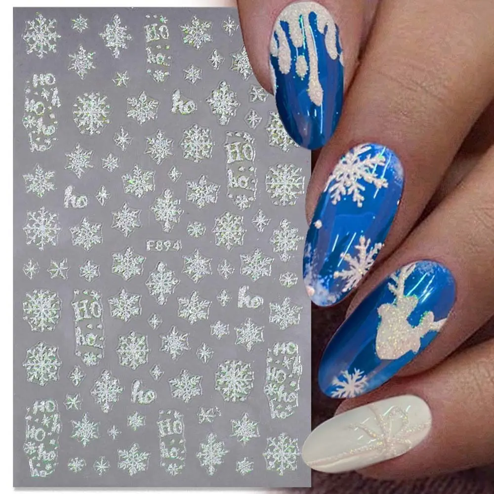 

Accessories Christmas Nail Art Bells Snowflake Nail Stickers Elk Nail Decals Nail Art Decorations Christmas Nail Stickers