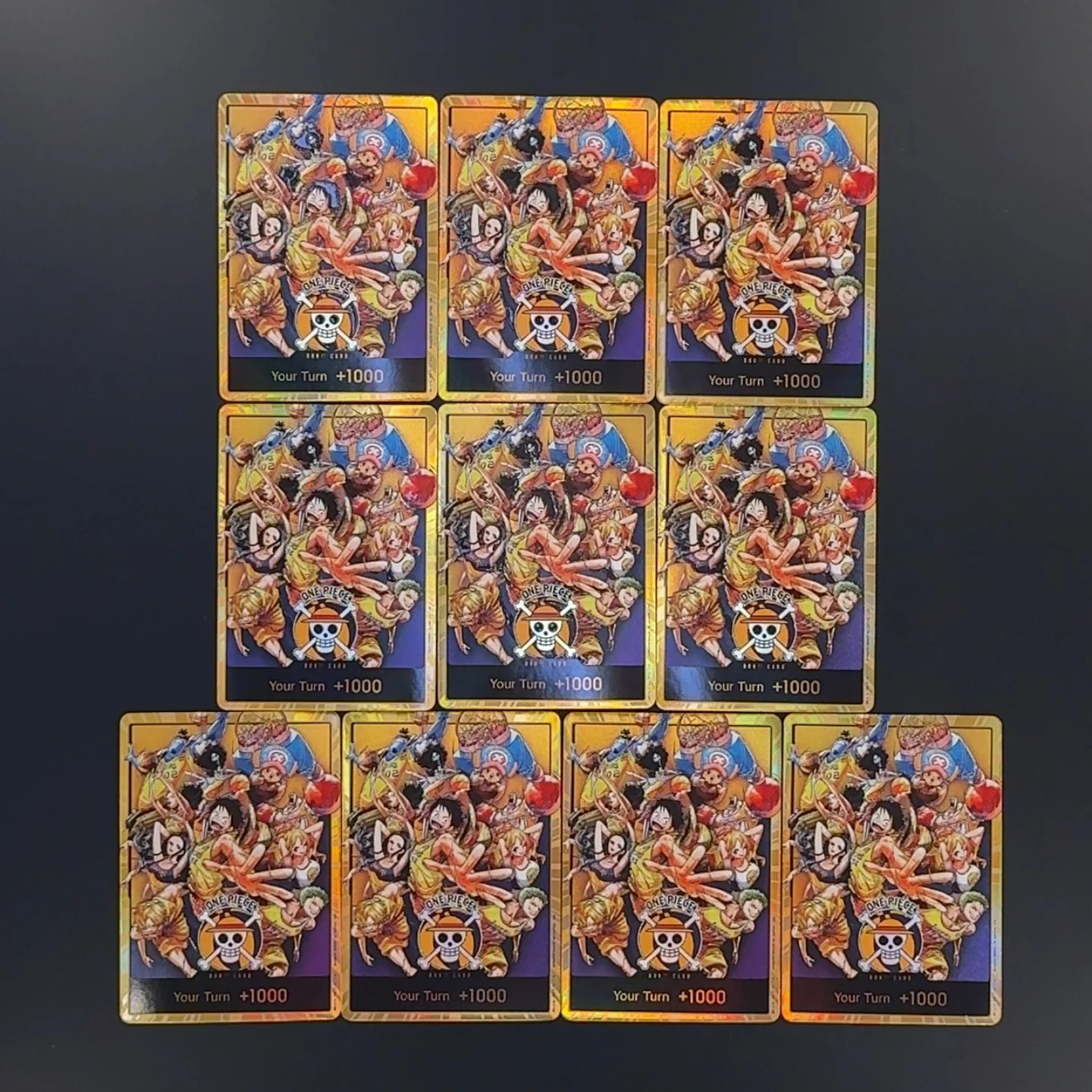 One Piece TCG OPCG Englische DON-Karte 3D-Texturierte Strohhut-Team X Lakers Luffy Zoro Nami Chopper Robin Anime Sammelkarten – Detail 2