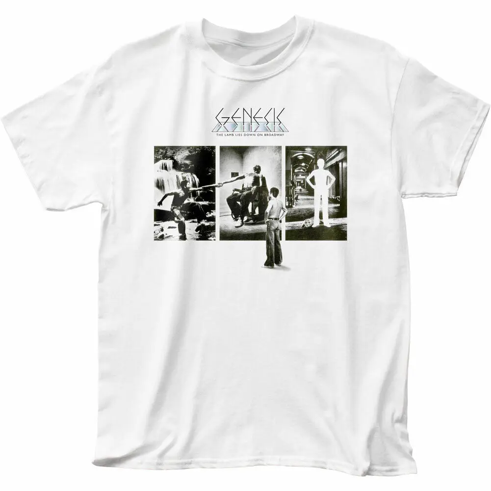 

Genesis Down on Broadway T Shirt Mens Licensed Rock N Roll Band Tee New White