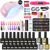 Nail Gel Polish Set Professional Acrylic Kit Nail Gel Kit With UV Nail Lamp For Nail Art Semi Permanent Varnish Gel Tools Kit 2