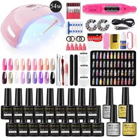 Nail Gel Polish Set Professional Acrylic Kit Nail Gel Kit With UV Nail Lamp For Nail Art Semi Permanent Varnish Gel Tools Kit 2