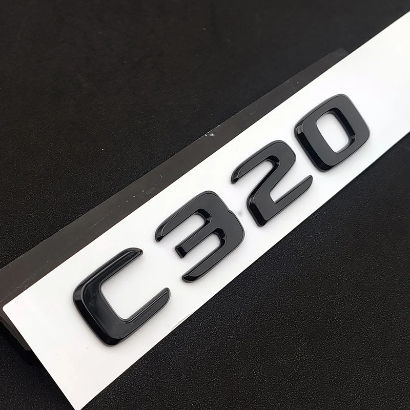 3d ABS Logo C 200 220 300 C200 C220 C300 C320 Emblem Letters Sticker Car Trunk Badge For Accessories