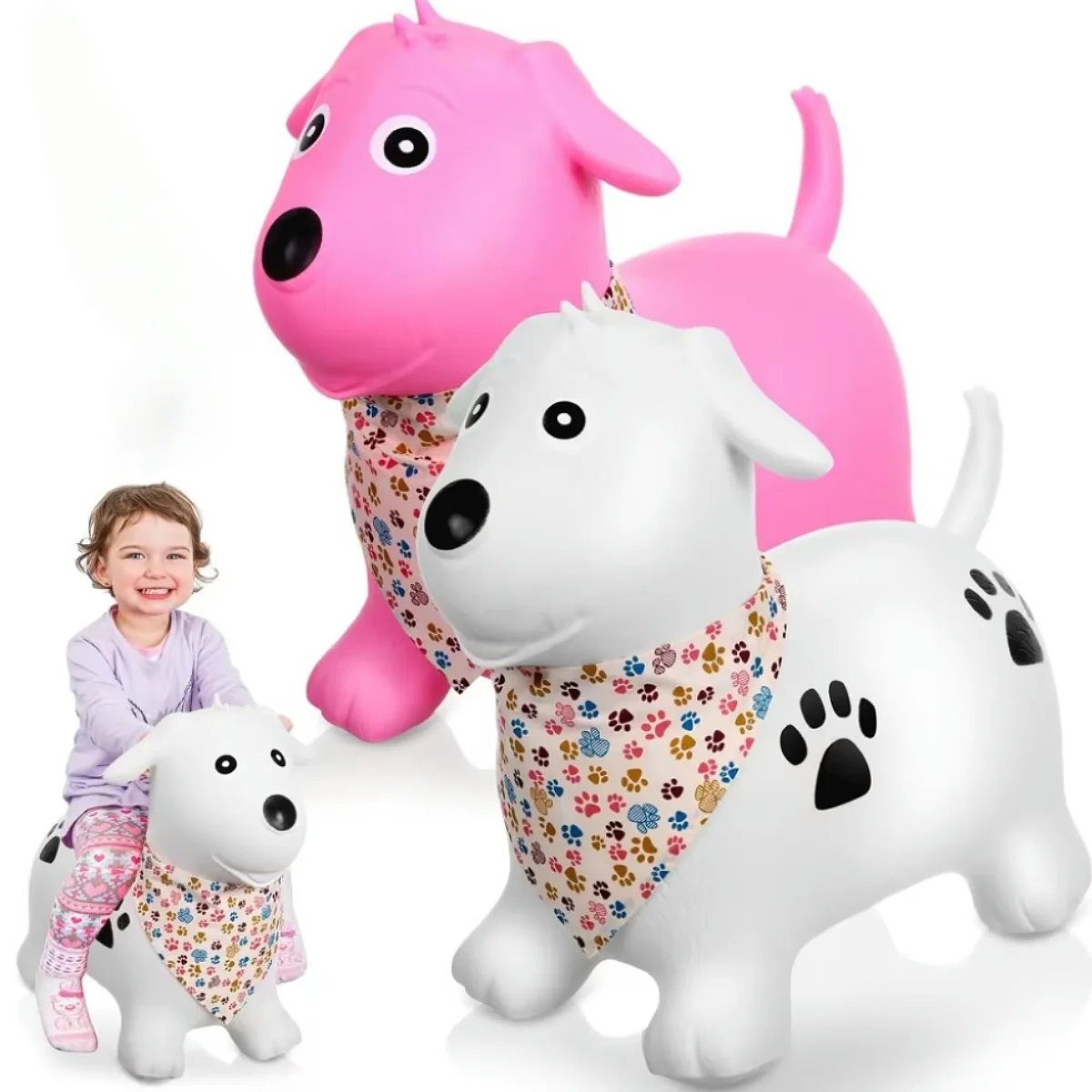 Dog Hopper Horse Hopper Toys Jumping Ride on Hopping Bounce Dogs Rubber Bouncing Gift for Infant