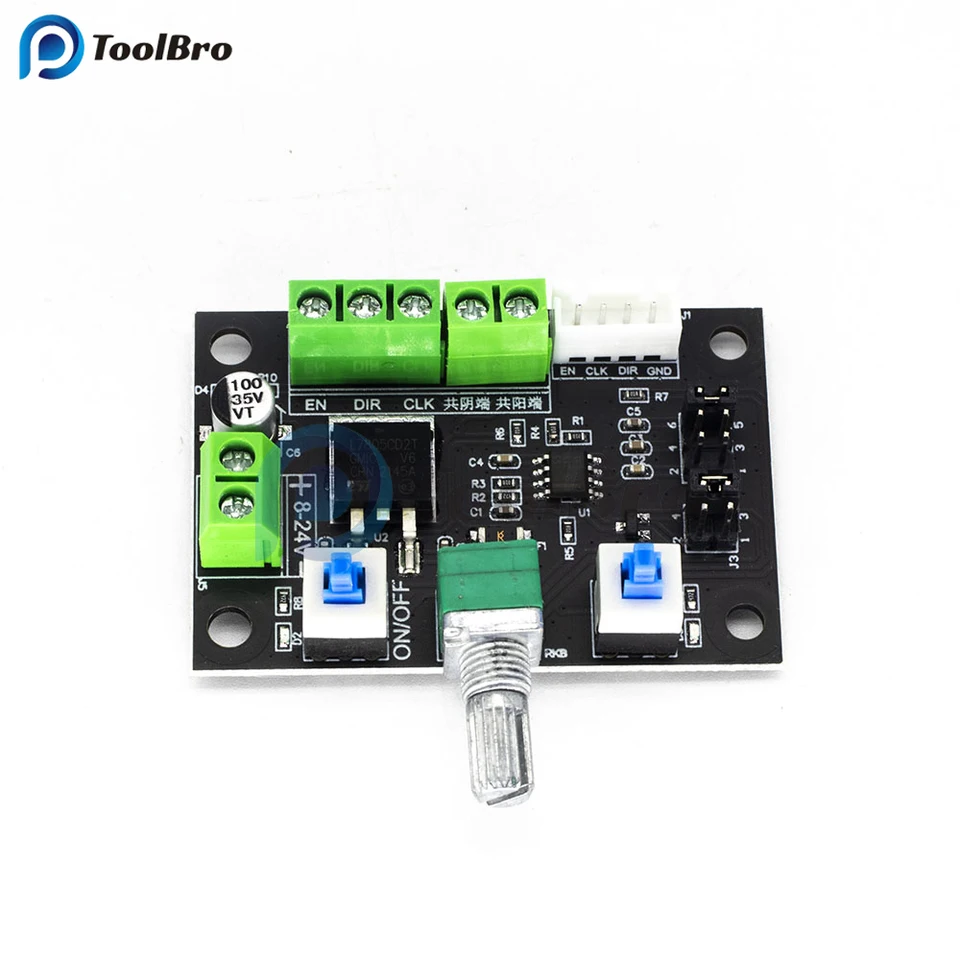 Driver Per Motore Passo-Passo – Generatore Di Impulsi PWM, Regolatore Di Velocità 12V-24V DC (2 Pezzi)