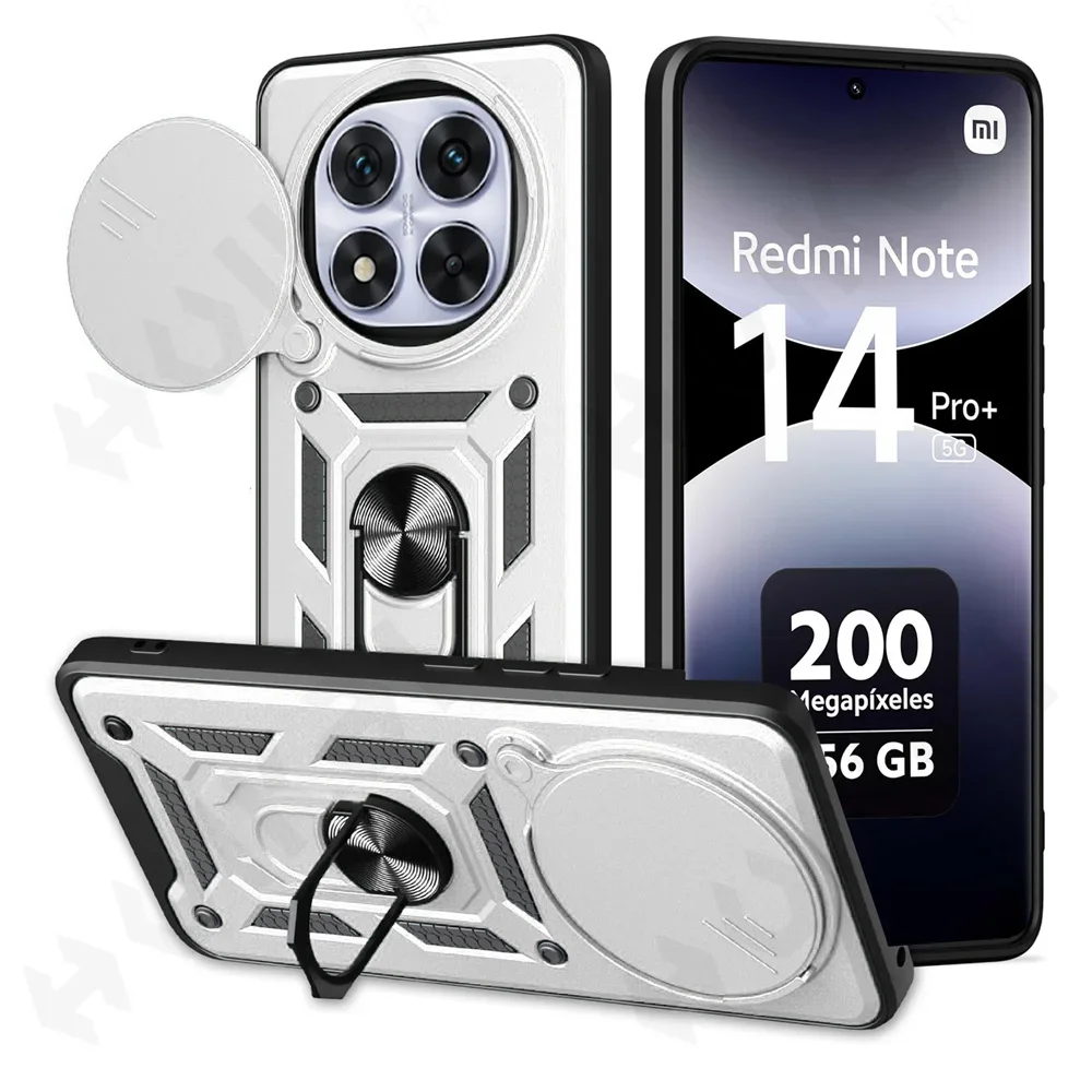 Slide Camera Protector 360° Ring Armor Hard Case Cover
