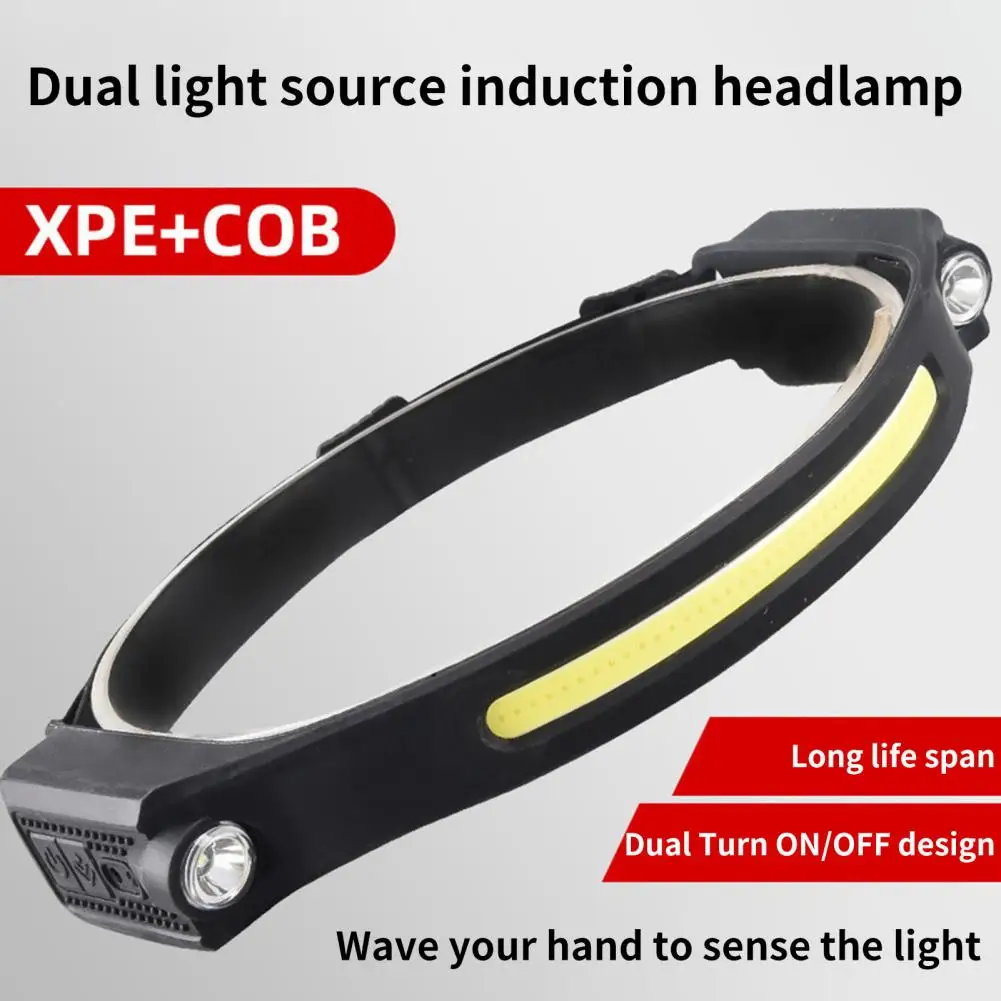 

LED Head Lamp Multi-gear Adjustment White Light Multi-purpose Sensor Headlight ABS Sensor Headlight for Night Running
