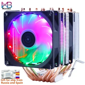 6 Heatpipes RGB CPU Cooler Radiator Silent PWM 4PIN 150W For Intel LGA 1150 1151 1155 1200 1700 2011 X79 X99 AM3 AM4 Ventilador