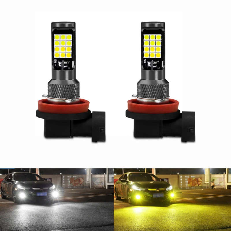 

2Pcs H3 H11 H7 LED Bulb 9006 881 Led Lamp Super Bright Car Fog Lights Day Driving Running Light 12V 6000K white yellow
