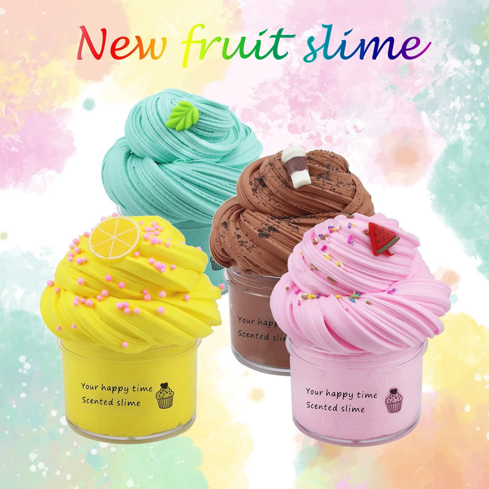 Diy Slime Supplies Fruit Slime Aromatherapy Pressure Children Toy slime kit fluffy slime